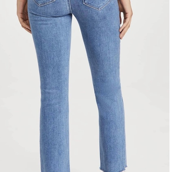 Paige Kylie Straight Leg Crop Jeans Raw Hem Distressed Clare Destructed Sz 26 - Picture 5 of 16